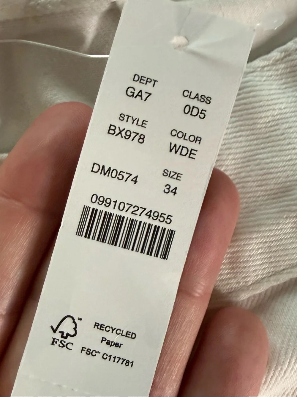 NWT J Crew Wide Leg Essential White Jeans Size 34